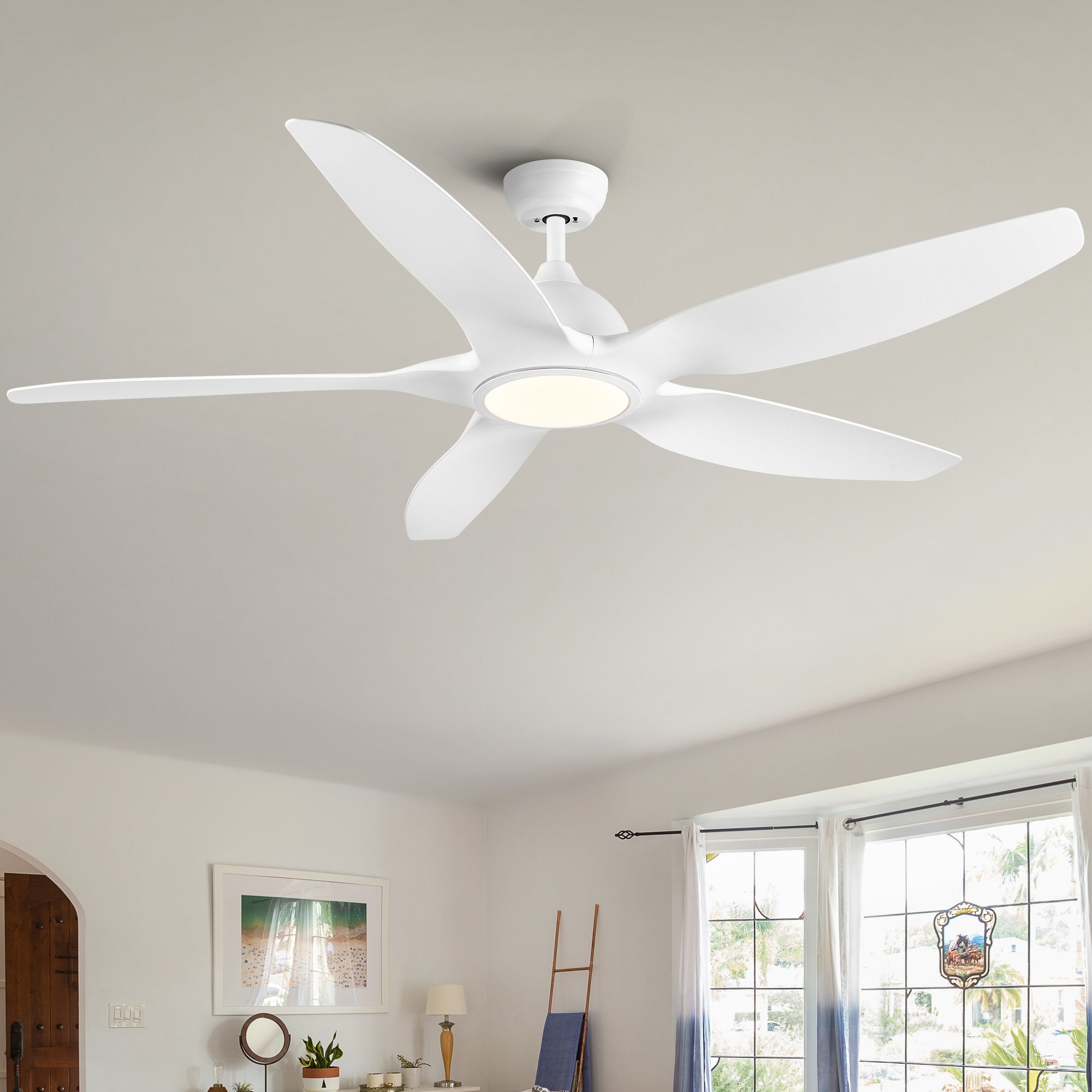 Modern 60 In Integrated LED Ceiling Fan Lighting