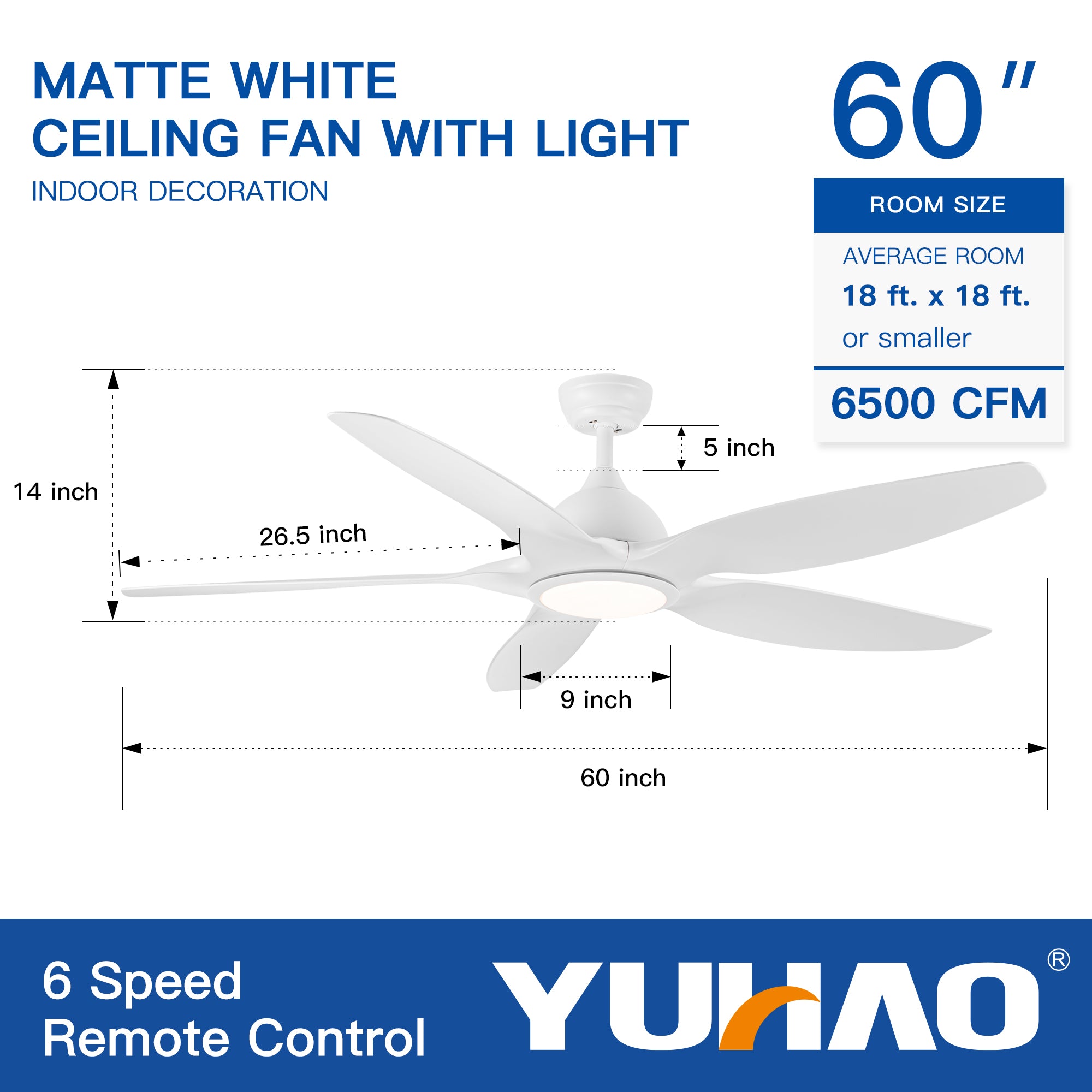 Modern 60 In Integrated LED Ceiling Fan Lighting