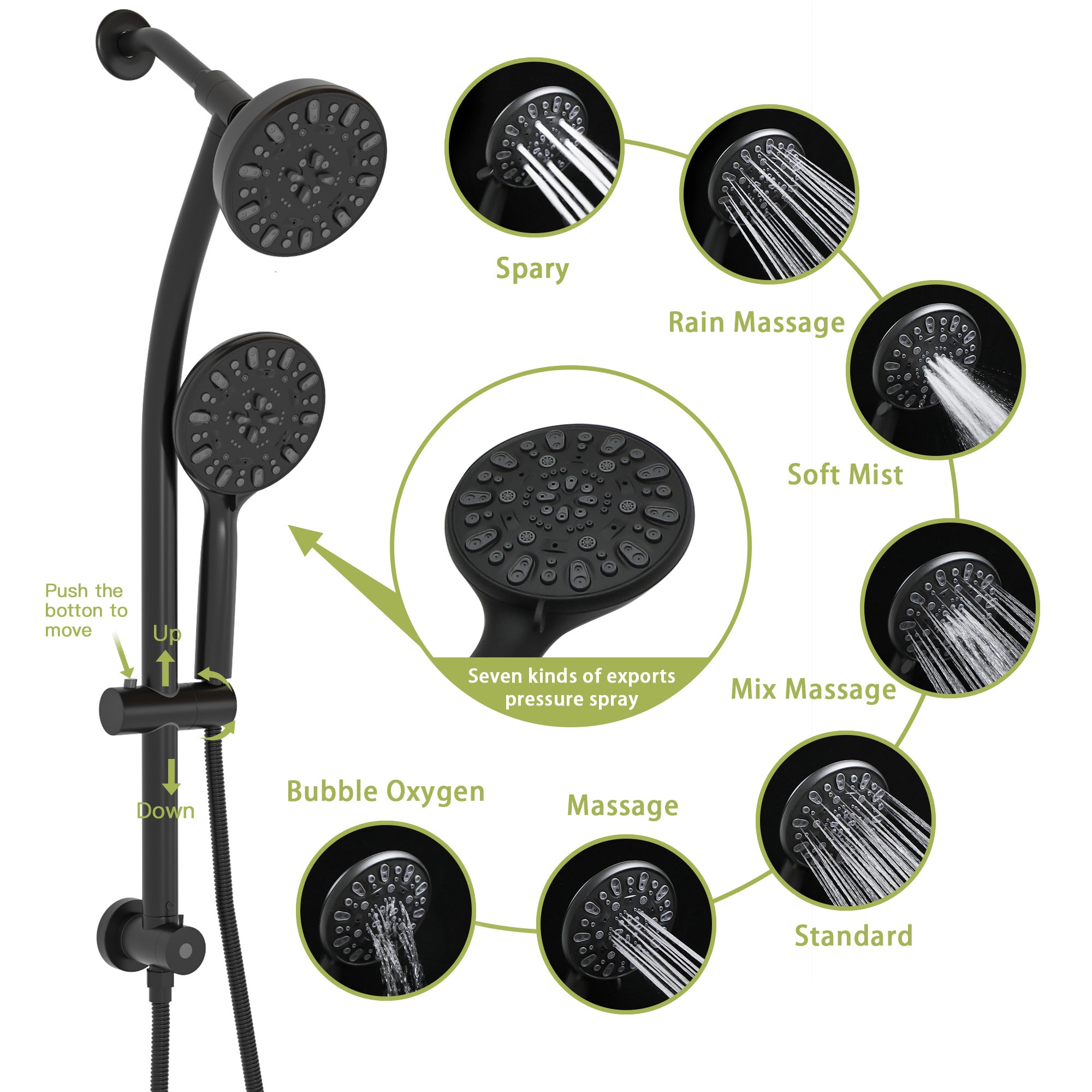 Multi Function Dual Shower Head - Shower System