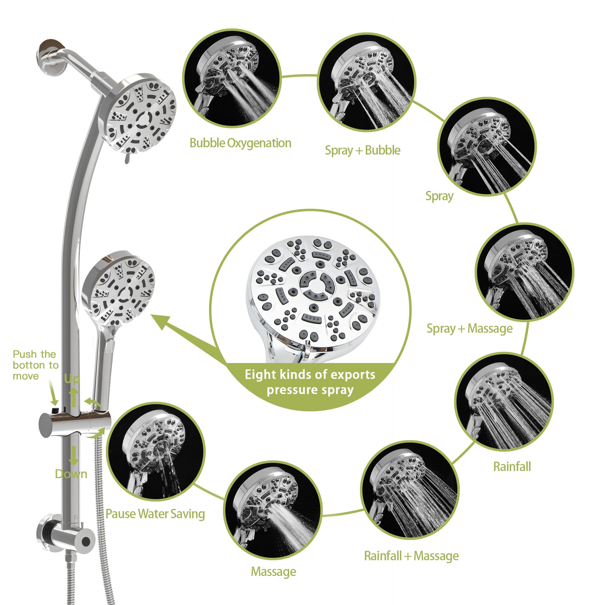 Multi Function Dual Shower Head - Shower System