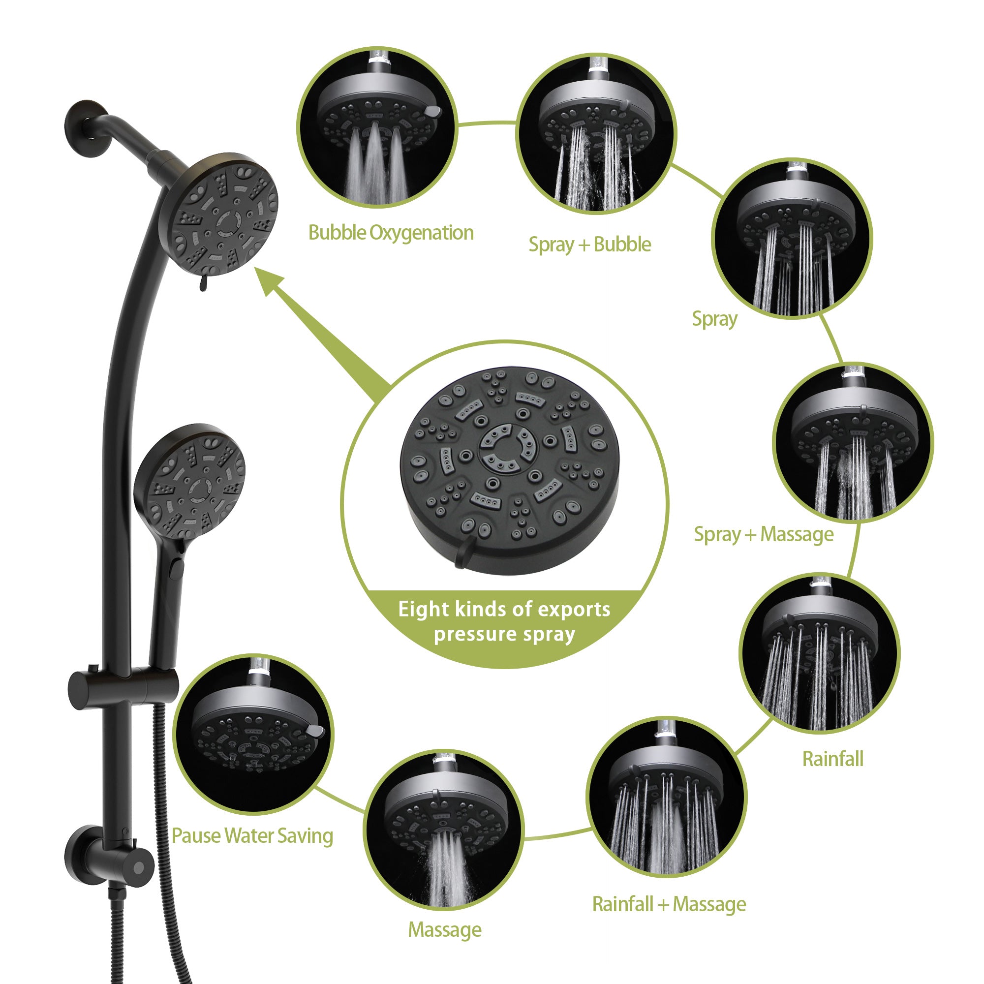 Multi Function Dual Shower Head - Shower System