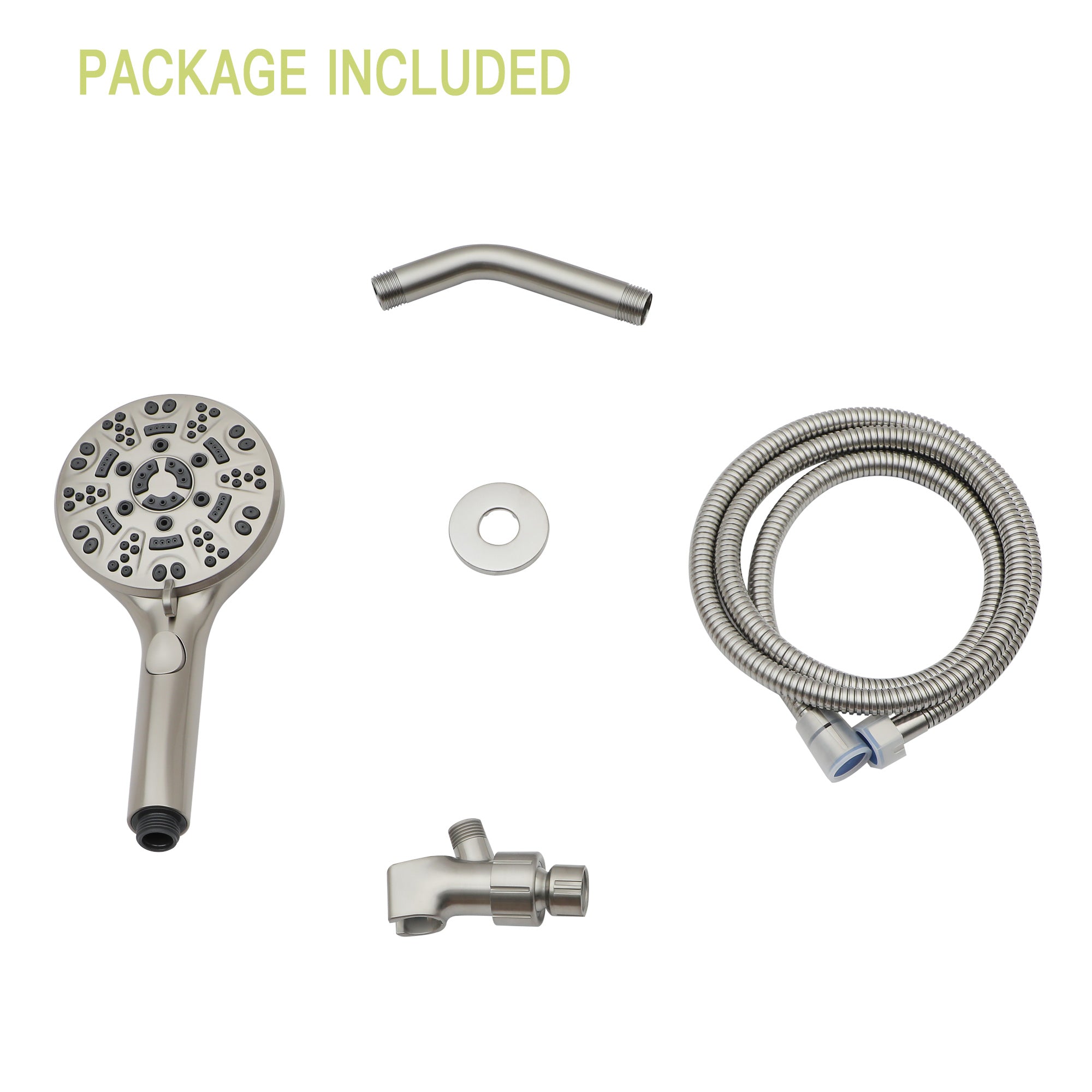 Multi Function Adjustable Hand Shower - 8-Function in Brushed Nickel