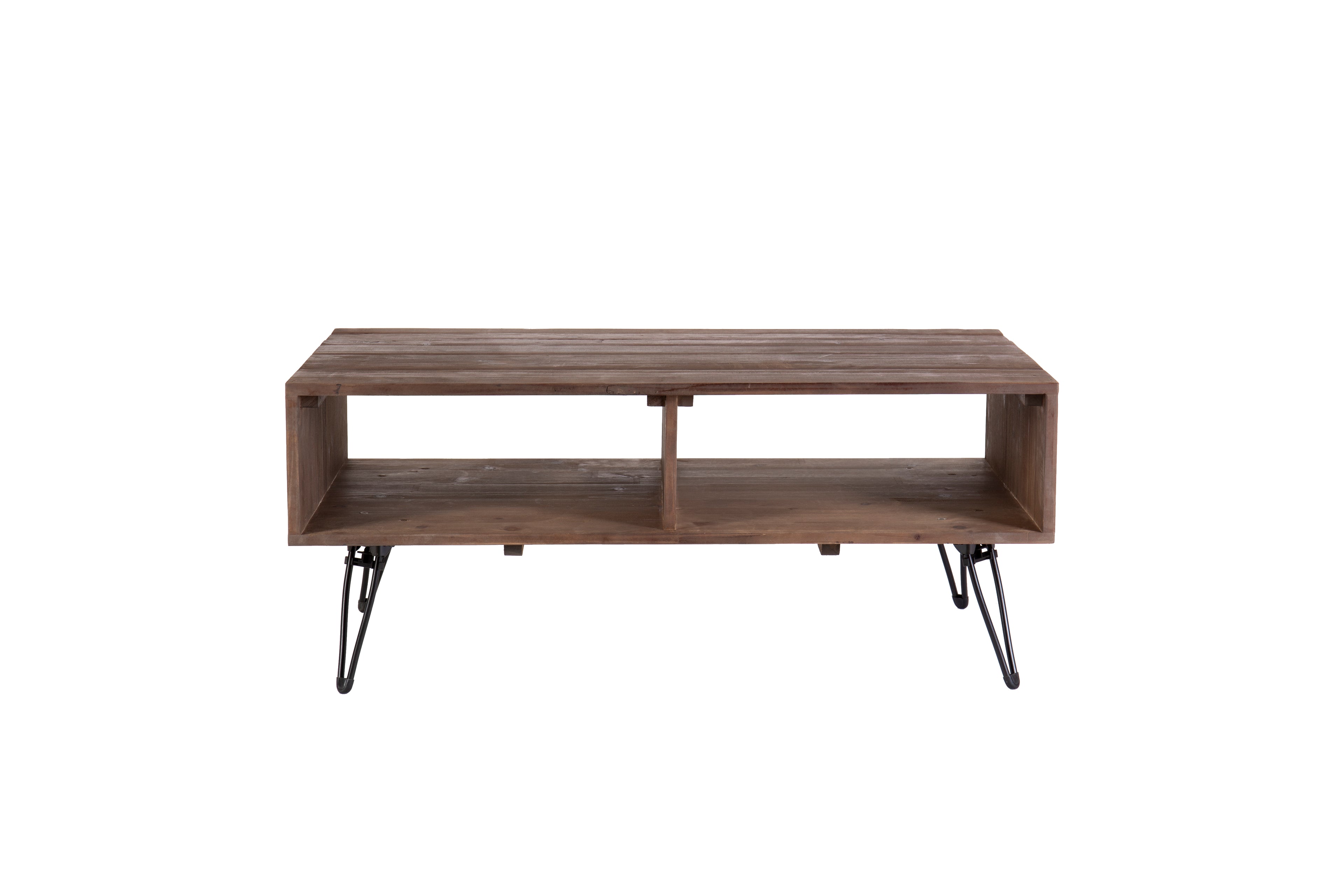 Reclaimed Wood Cocktail Table with Open Storage