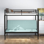 Twin Over Full Metal Bunk Bed, Multi-Function, Black
