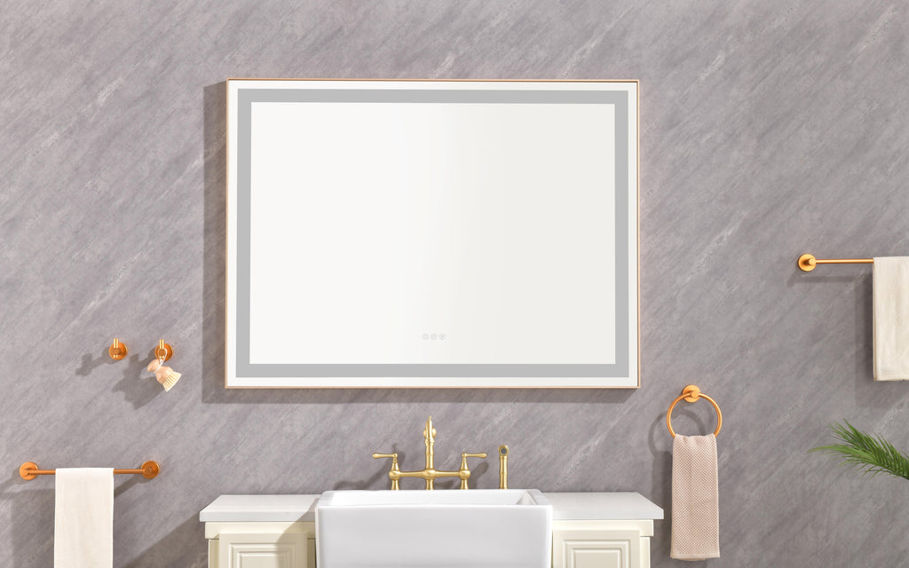 48" x 36" LED Lighted Bathroom Wall Mounted Mirror