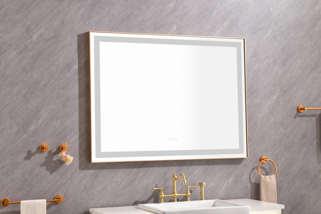48" x 36" LED Lighted Bathroom Wall Mounted Mirror