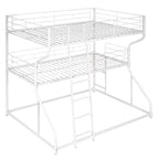 Full XL over Twin XL over Queen Size Triple Bunk Bed