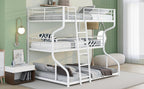 Full XL over Twin XL over Queen Size Triple Bunk Bed
