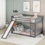 Full Over Full Bunk Bed with Slide and Ladder