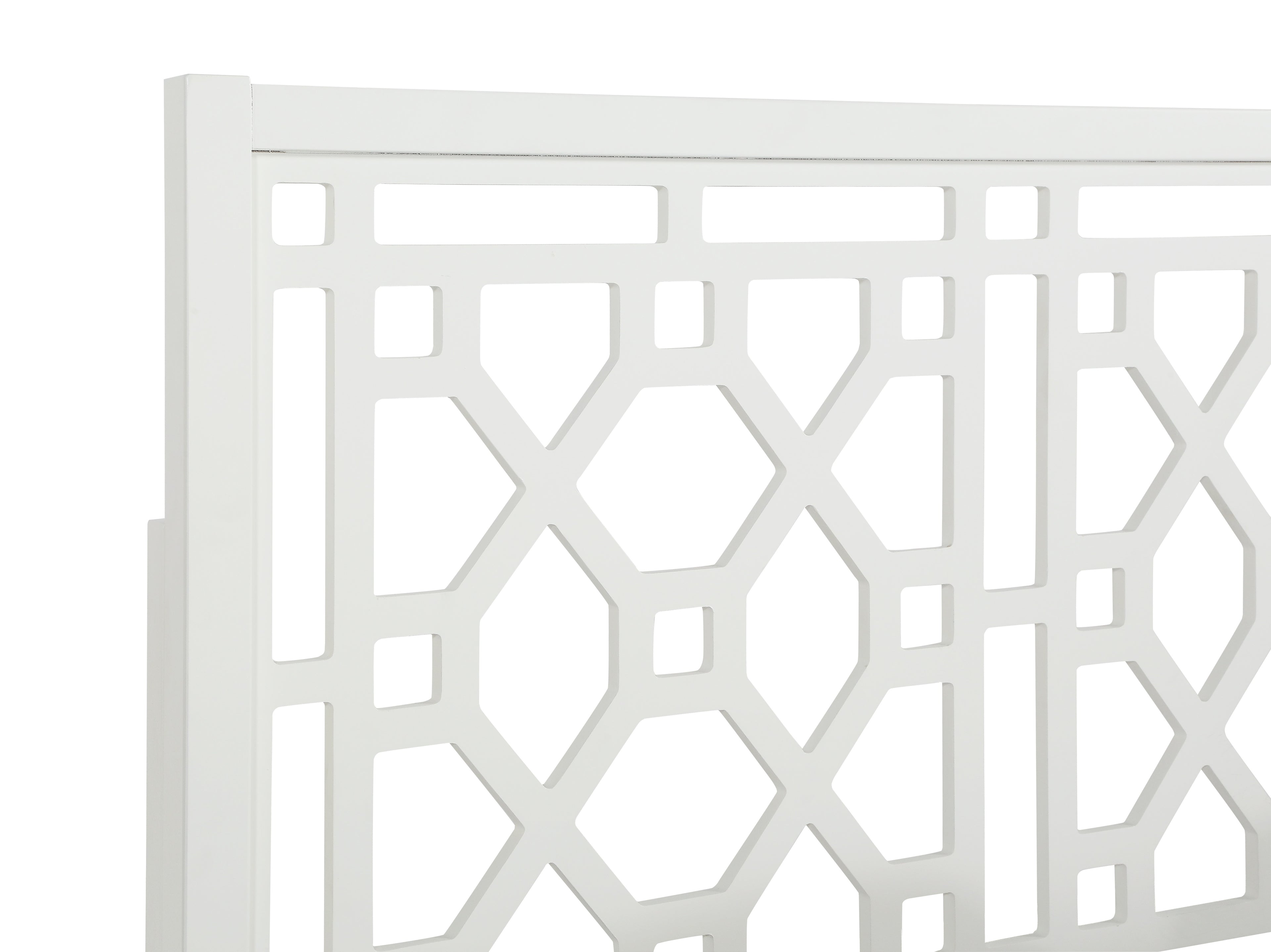 Tabor Chippendale White Headboard