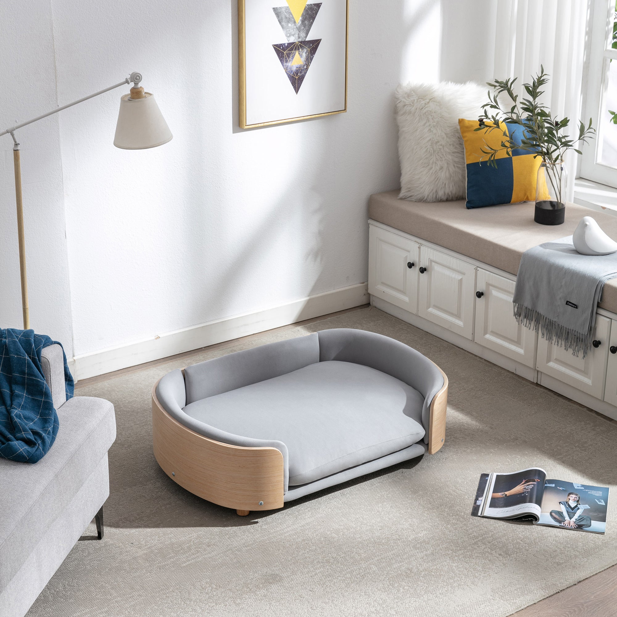Scandinavian Style Elevated Dog Bed Pet Sofa