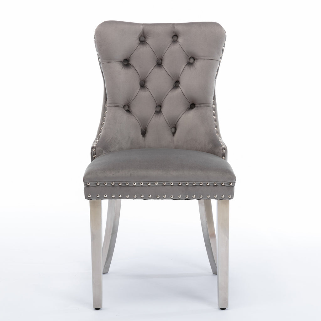 Nikki Collection High-End Tufted Velvet Dining Chair