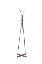 Reclaimed Wood and Metal Freestanding Coat Rack with Hooks