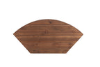 Fan Shape Reclaimed Wood Corner Media Table