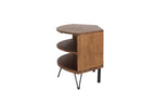 Fan Shape Reclaimed Wood Corner Media Table