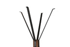 Reclaimed Wood and Metal Freestanding Coat Rack with Hooks