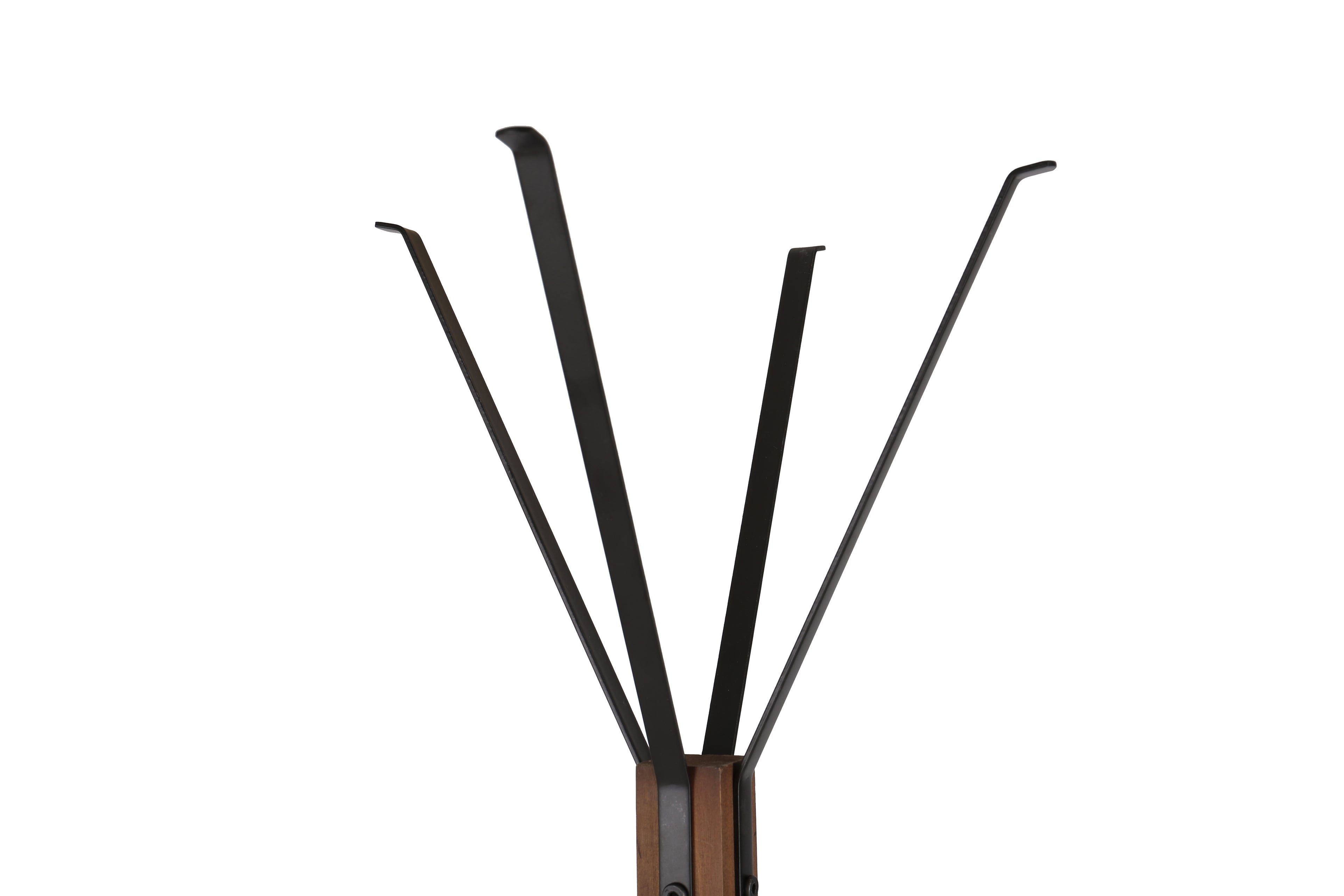 Reclaimed Wood and Metal Freestanding Coat Rack with Hooks