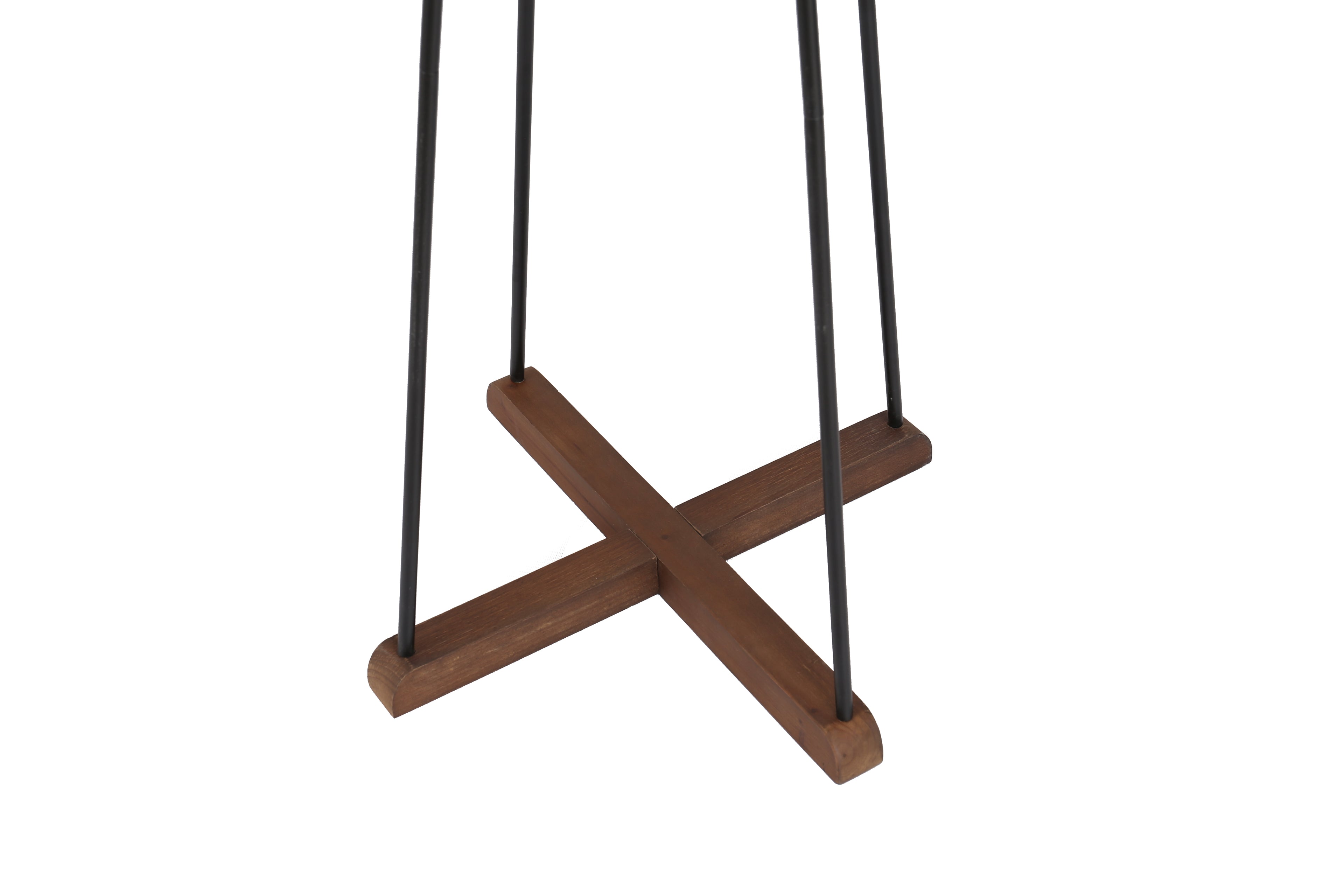 Reclaimed Wood and Metal Freestanding Coat Rack with Hooks