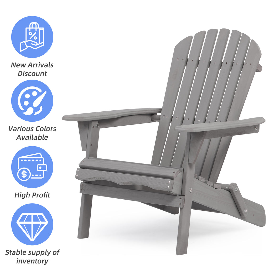 Wood Lounge Patio Chair Set of 2