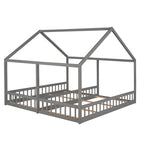 Twin Size House Platform Beds - Two Shared Beds