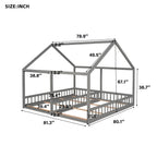 Twin Size House Platform Beds - Two Shared Beds