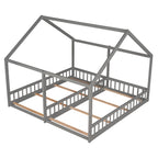 Twin Size House Platform Beds - Two Shared Beds