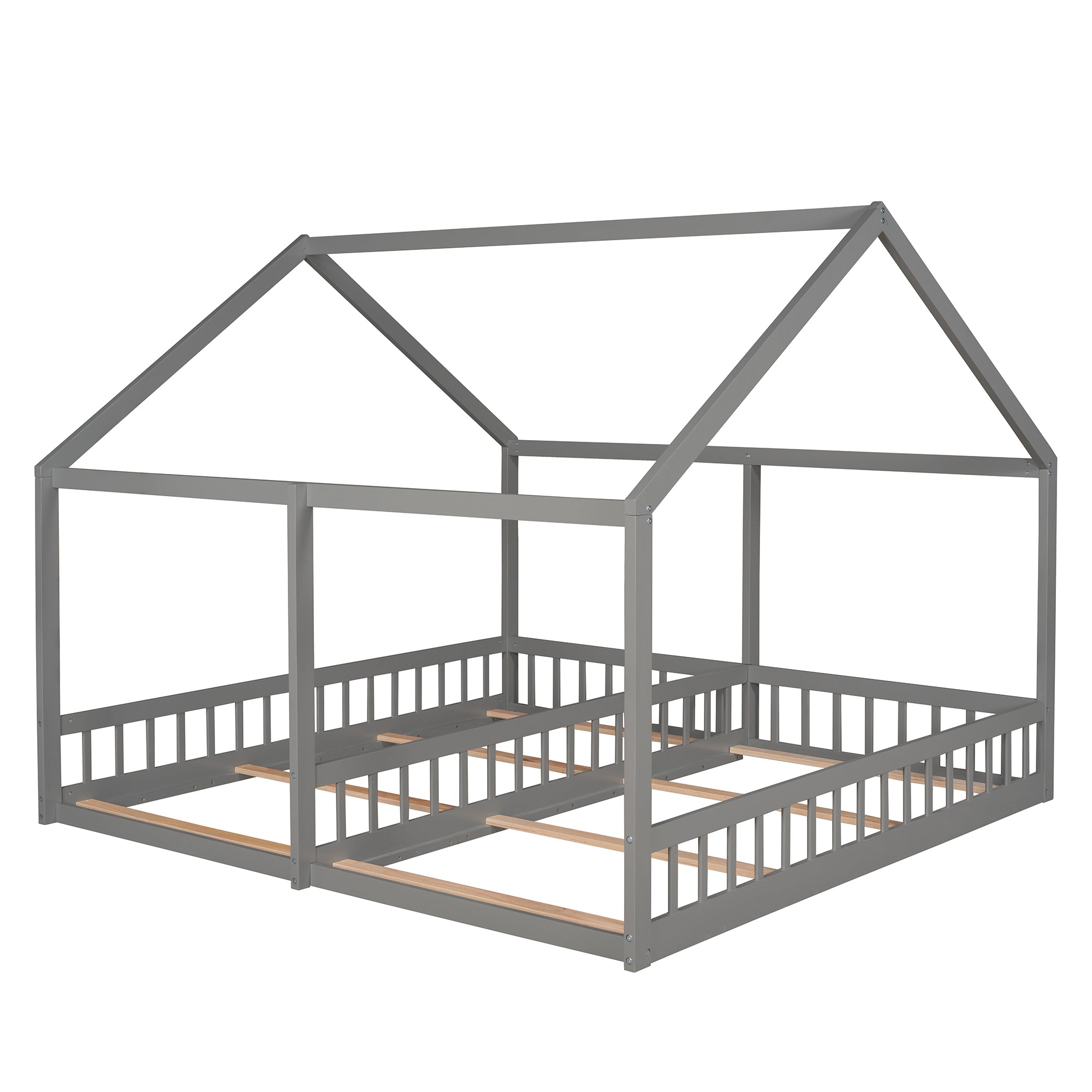 Twin Size House Platform Beds - Two Shared Beds