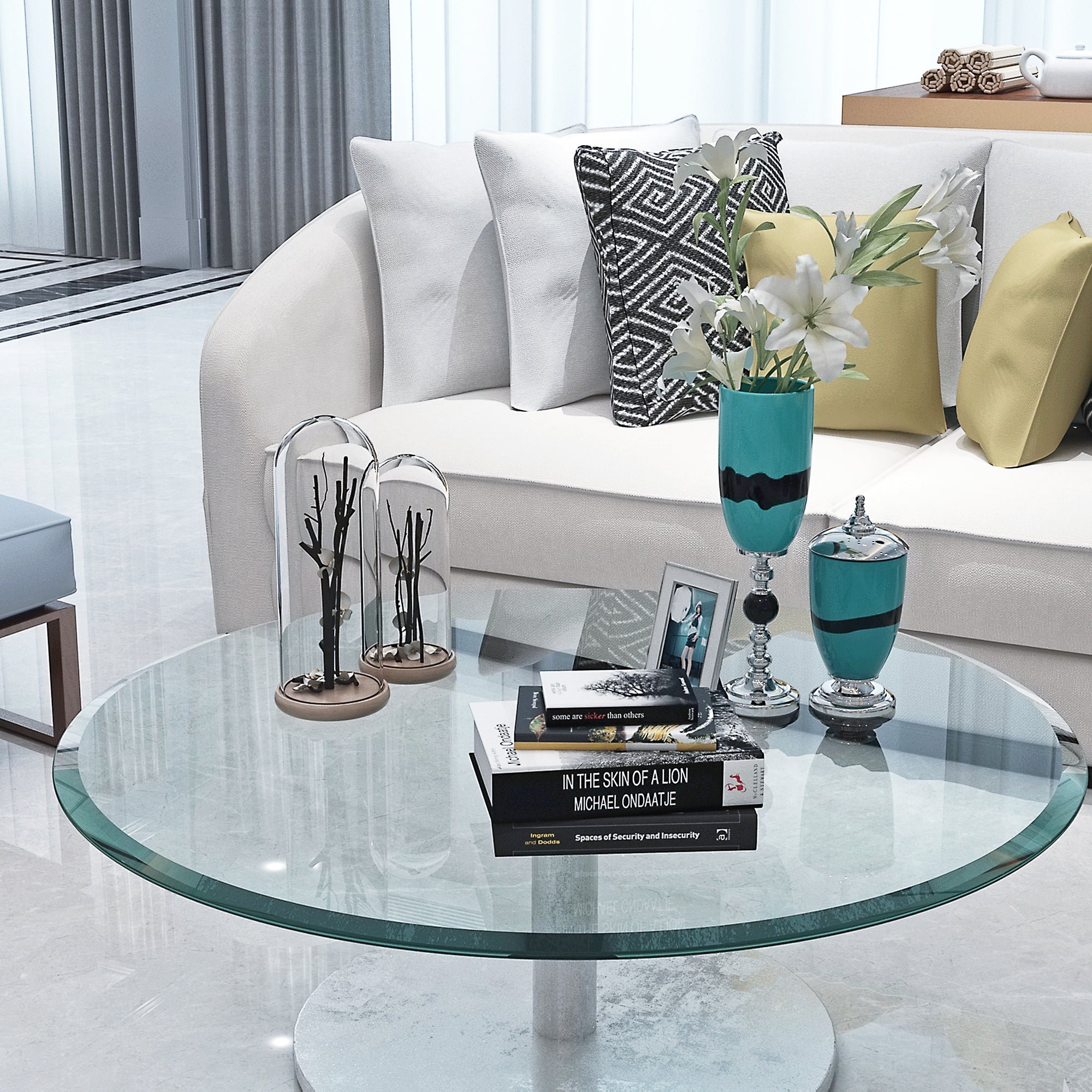 30" Round Tempered Glass Table Top