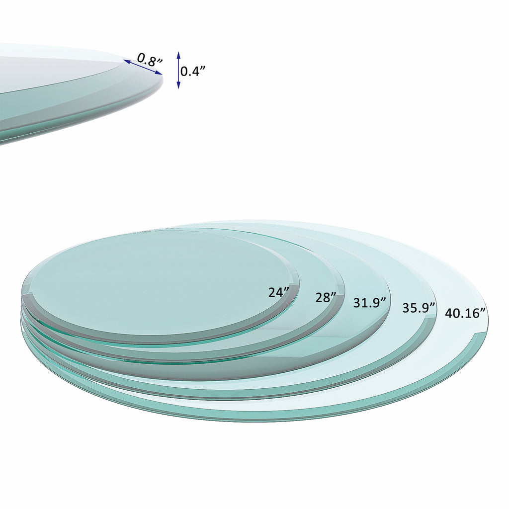 30" Round Tempered Glass Table Top