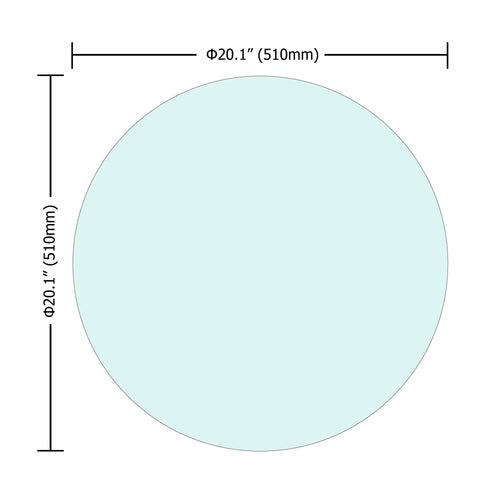 20 Inch Round Tempered Glass Table Top