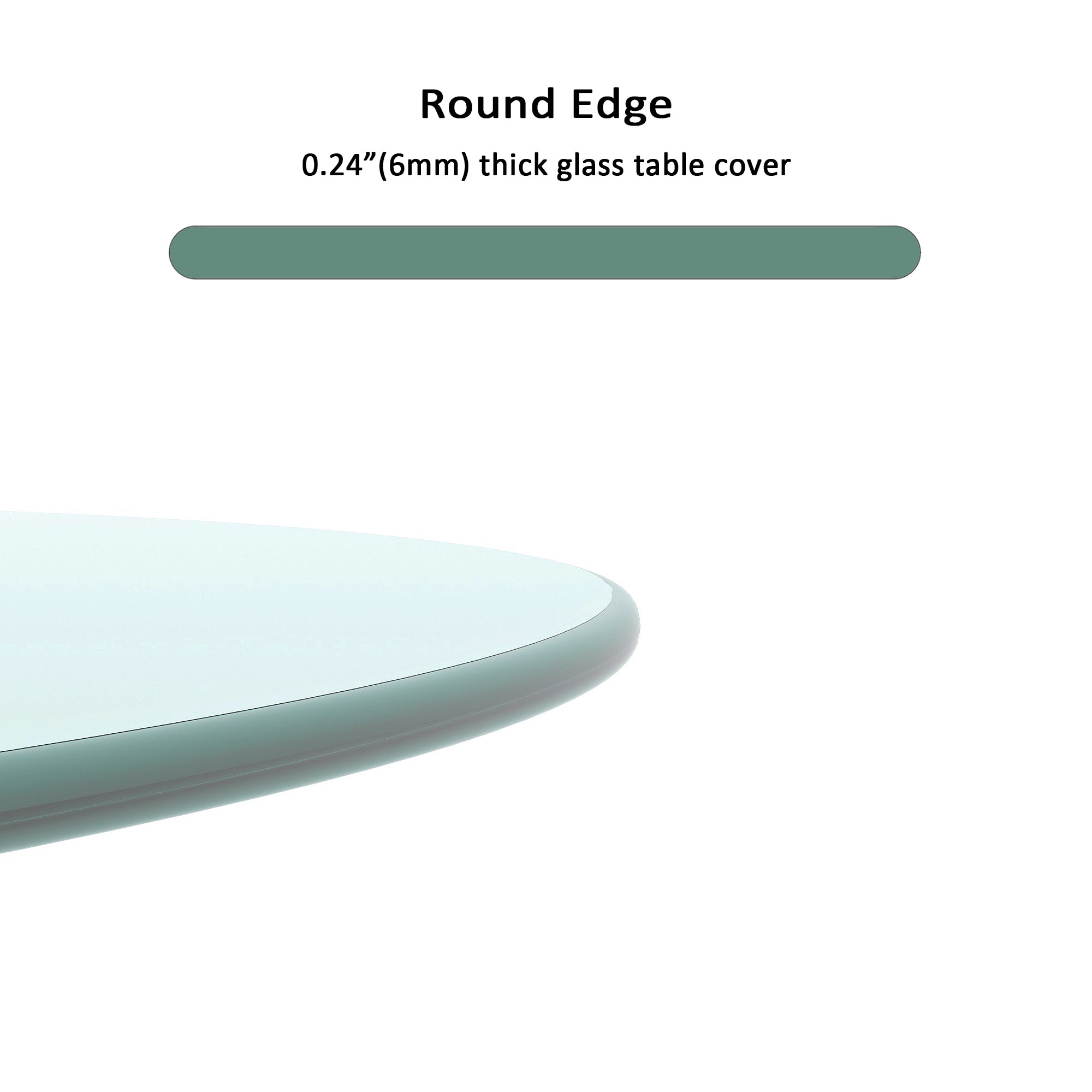 20 Inch Round Tempered Glass Table Top