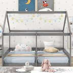 Twin Size House Platform Beds - Two Shared Beds