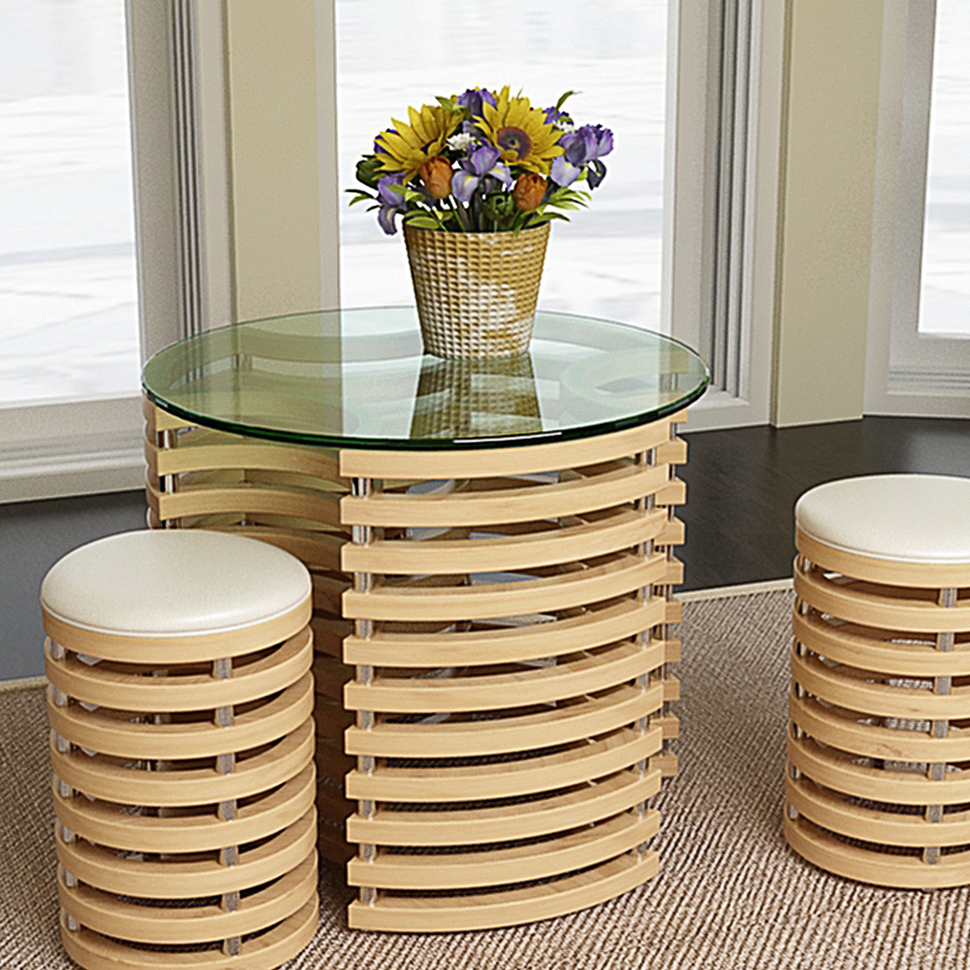 20 Inch Round Tempered Glass Table Top