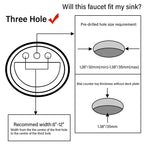 8-Inch 3 Holes 2 Handles Bathroom Sink Faucet