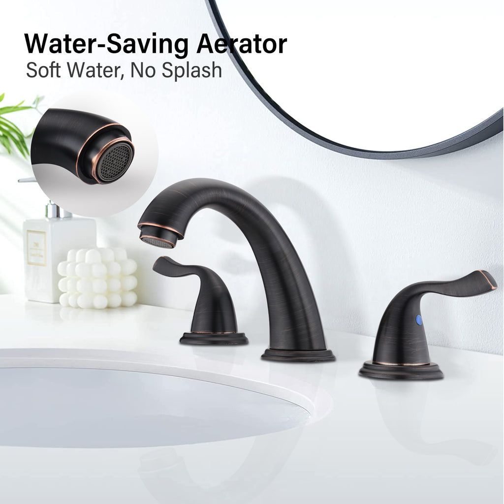8-Inch 3 Holes 2 Handles Bathroom Sink Faucet