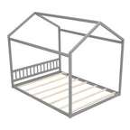 Queen Size Wooden House Bed with Headboard