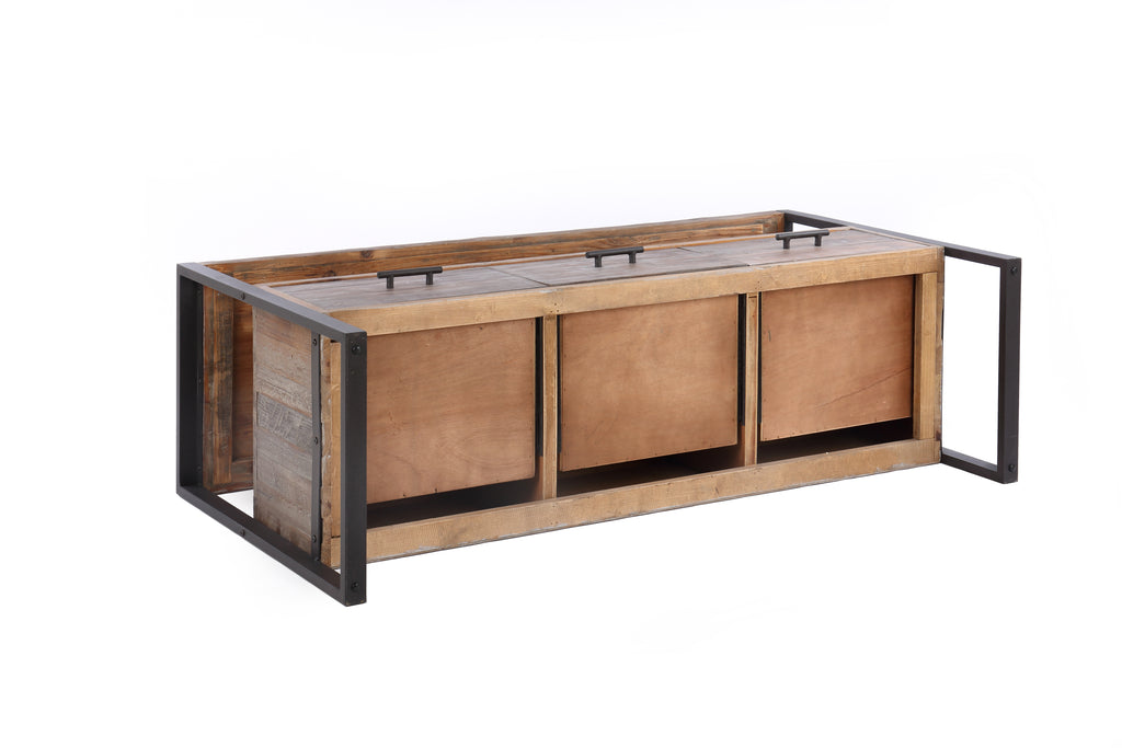 60 Inch Reclaimed Wood Media TV Console Table