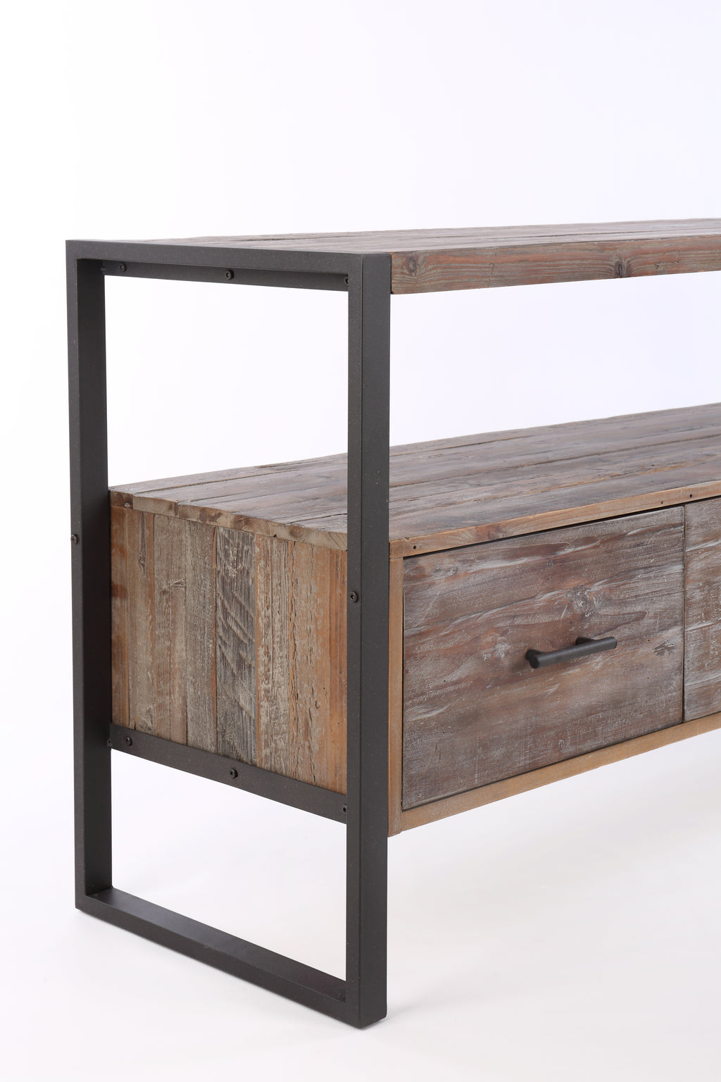 60 Inch Reclaimed Wood Media TV Console Table