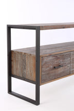 60 Inch Reclaimed Wood Media TV Console Table