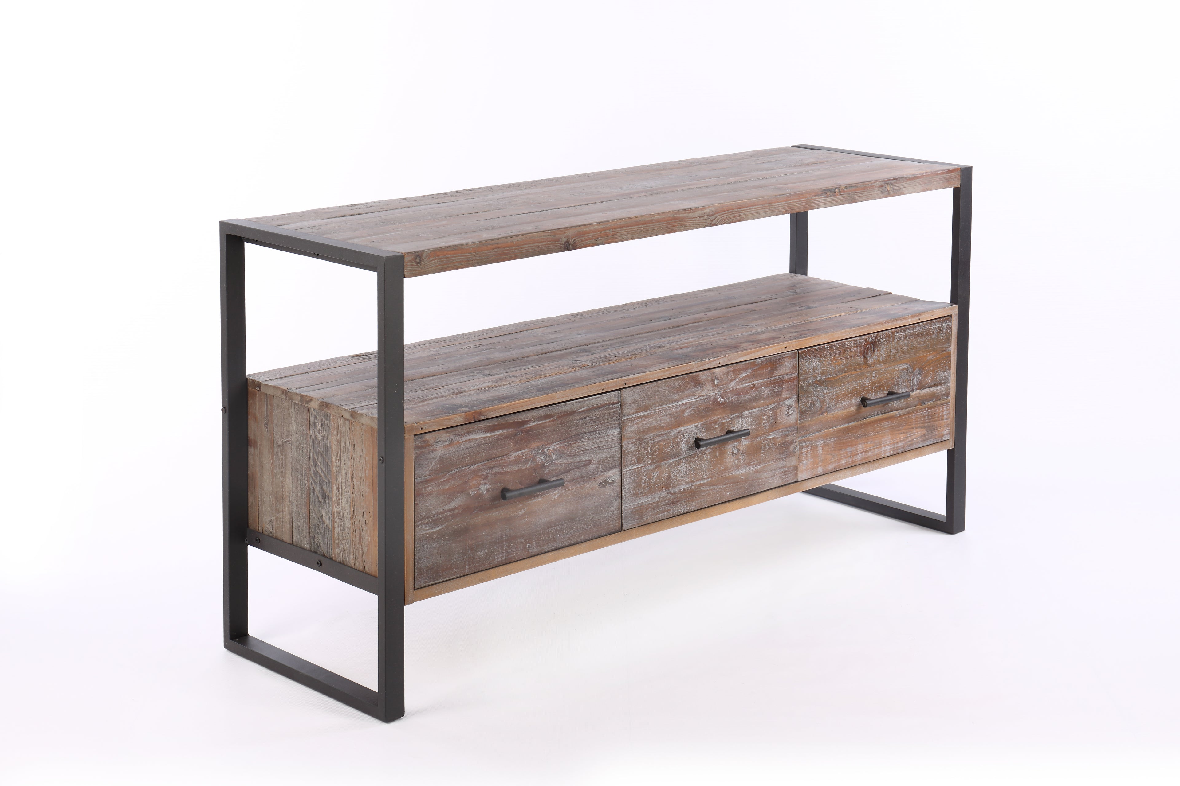 60 Inch Reclaimed Wood Media TV Console Table
