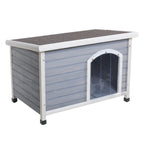 Medium Wooden Outdoor Dog House with Waterproof Roof