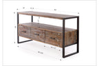 60 Inch Reclaimed Wood Media TV Console Table
