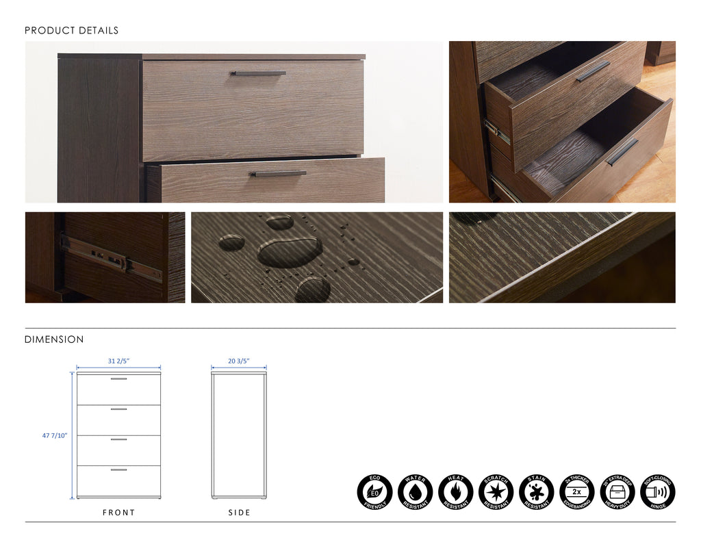 Oliver Farmhouse Four-Drawer Jumbo Chest