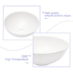 16"x16" White Ceramic C Vessel Bathroom Sink
