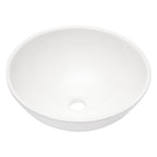 16"x16" White Ceramic C Vessel Bathroom Sink