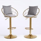 Grey Velvet Bar Chair