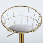 Grey Velvet Bar Chair