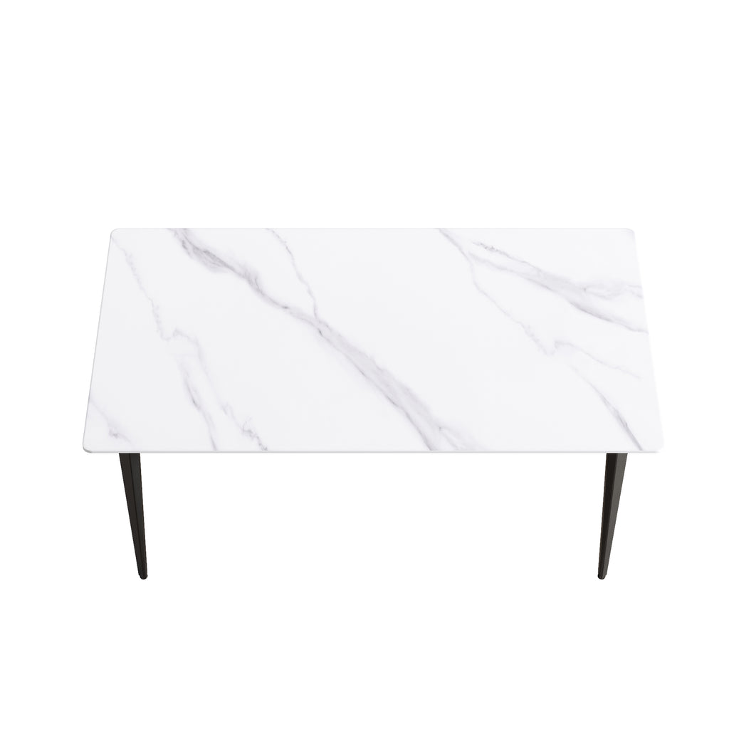 63" Modern Artificial Stone Dining Table
