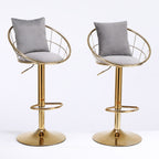 Grey Velvet Bar Chair