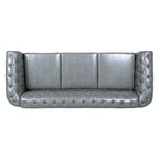 84.65" Rolled Arm Chesterfield 3 Seater Sofa